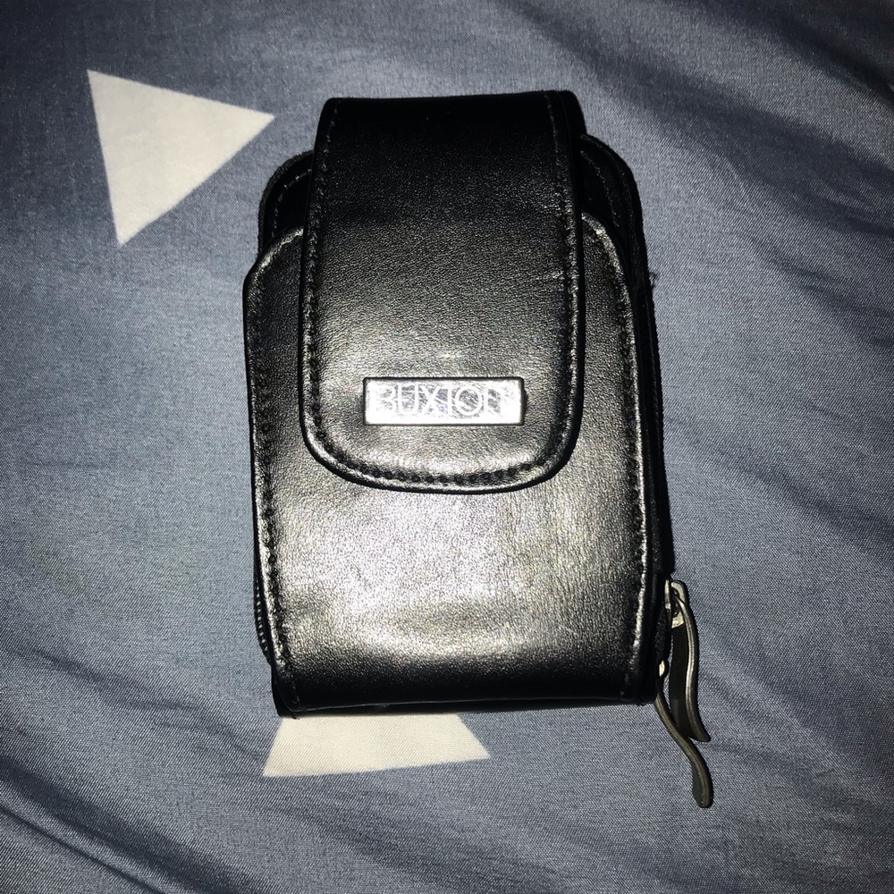 mini black bag with room to add strap